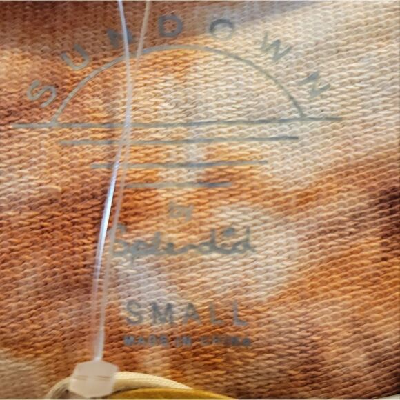 Sundown by Splendid Tie Dye Zip Up Hoodie Brown  Small NWT - Picture 4 of 9